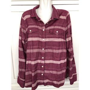 J.Crew Plaid Flannel Shirt Top Women's Large